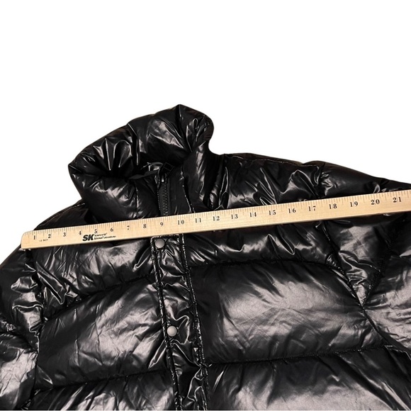 Bagatelle Sport high collar and shine full zip and button puffer coat size Large - Picture 5 of 11